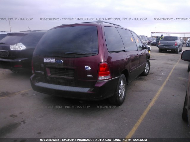 2FMZA52246BA31965 - 2006 FORD FREESTAR SEL MAROON photo 4