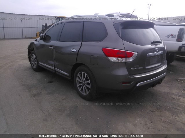 5N1AR2MN1EC685073 - 2014 NISSAN PATHFINDER S/SV/SL/PLATINUM GRAY photo 3