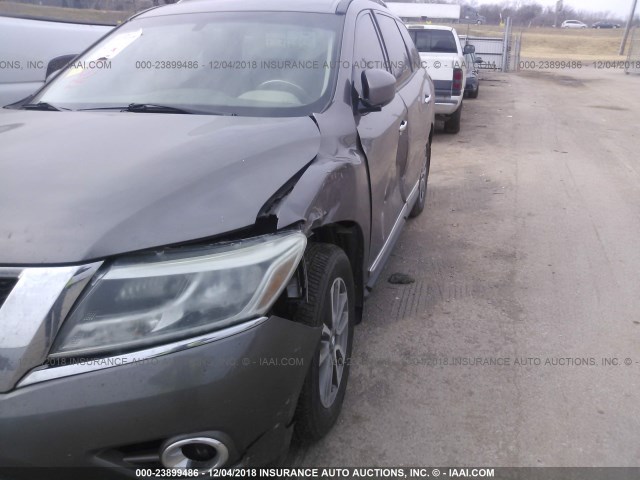 5N1AR2MN1EC685073 - 2014 NISSAN PATHFINDER S/SV/SL/PLATINUM GRAY photo 6