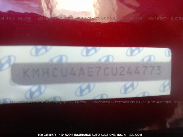 KMHCU4AE7CU244773 - 2012 HYUNDAI ACCENT GLS/GS/SE RED photo 9