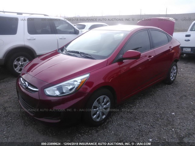 KMHCT4AE9HU229749 - 2017 HYUNDAI ACCENT SE RED photo 2