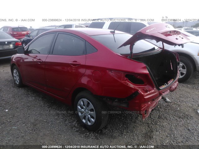 KMHCT4AE9HU229749 - 2017 HYUNDAI ACCENT SE RED photo 3