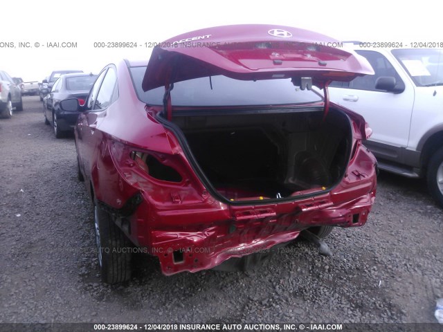 KMHCT4AE9HU229749 - 2017 HYUNDAI ACCENT SE RED photo 6