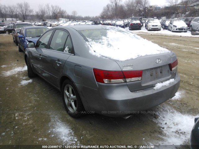 5NPEU46F97H175129 - 2007 HYUNDAI SONATA SE/LIMITED GRAY photo 3