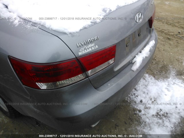 5NPEU46F97H175129 - 2007 HYUNDAI SONATA SE/LIMITED GRAY photo 6