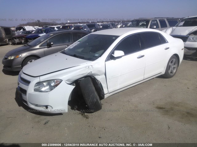 1G1ZC5EU4CF279437 - 2012 CHEVROLET MALIBU 1LT WHITE photo 2