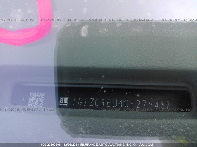 1G1ZC5EU4CF279437 - 2012 CHEVROLET MALIBU 1LT WHITE photo 9