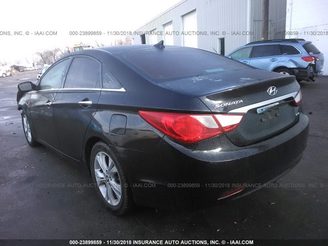 5NPEC4AC0BH012569 - 2011 HYUNDAI SONATA SE/LIMITED BLACK photo 3