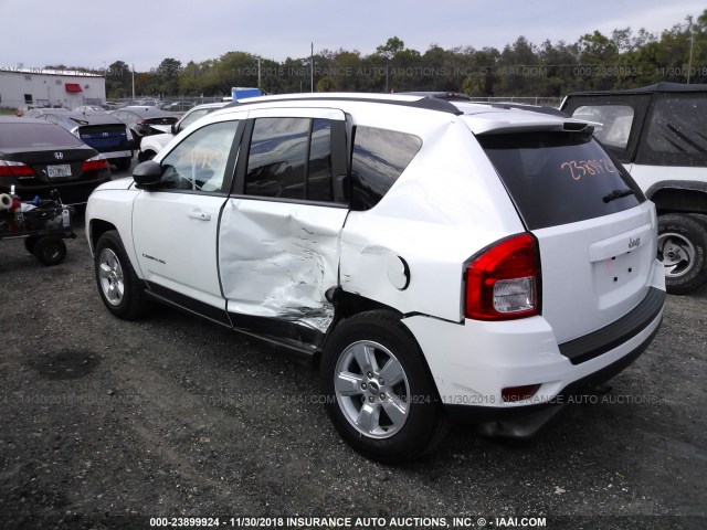 1C4NJCBA9DD244111 - 2013 JEEP COMPASS SPORT WHITE photo 3