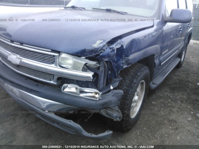 1GNEK13TX1J303429 - 2001 CHEVROLET TAHOE K1500 BLUE photo 6