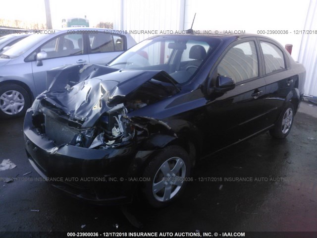 KL1TD5DE1BB175411 - 2011 CHEVROLET AVEO LS/LT BLACK photo 2