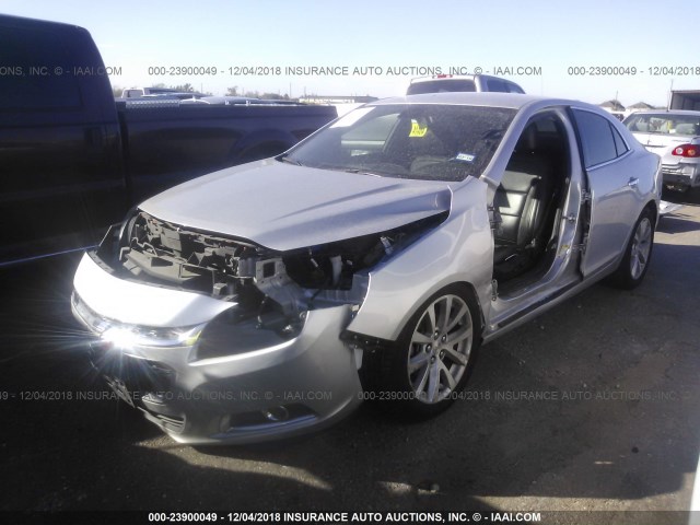 1G11F5SL6FF132069 - 2015 CHEVROLET MALIBU LTZ SILVER photo 2