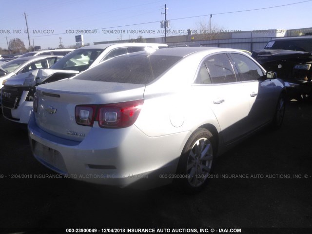 1G11F5SL6FF132069 - 2015 CHEVROLET MALIBU LTZ SILVER photo 4