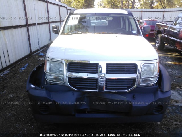 1D8GT28K47W727934 - 2007 DODGE NITRO SXT WHITE photo 6