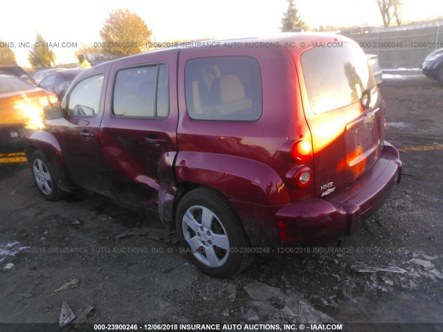 3GNDA13D88S559942 - 2008 CHEVROLET HHR LS Rojo foto 3