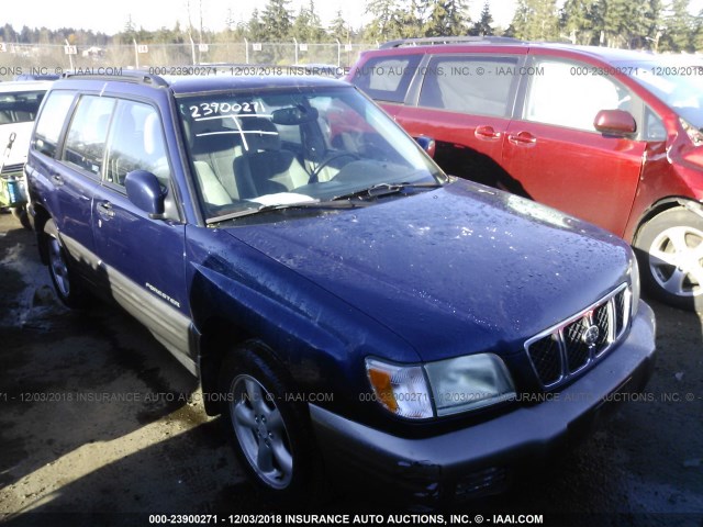 JF1SF65532G748353 - 2002 SUBARU FORESTER S Dark Blue photo 1