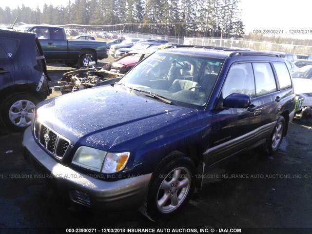 JF1SF65532G748353 - 2002 SUBARU FORESTER S Dark Blue photo 2