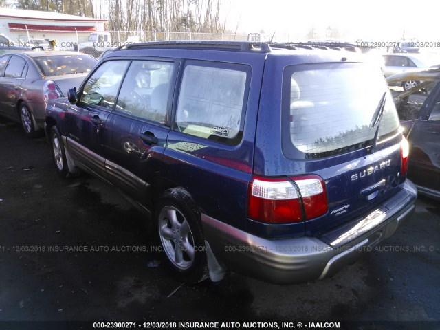 JF1SF65532G748353 - 2002 SUBARU FORESTER S Dark Blue photo 3