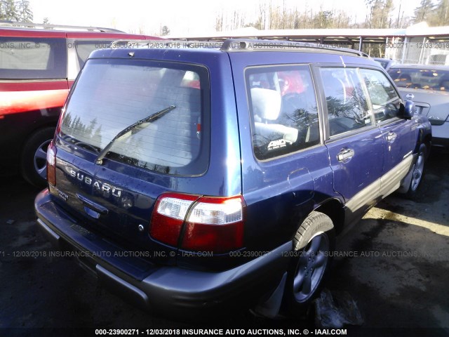 JF1SF65532G748353 - 2002 SUBARU FORESTER S Dark Blue photo 4