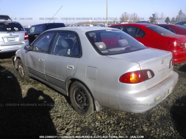 1NXBR12E61Z452473 - 2001 TOYOTA COROLLA CE/LE/S SILVER photo 3