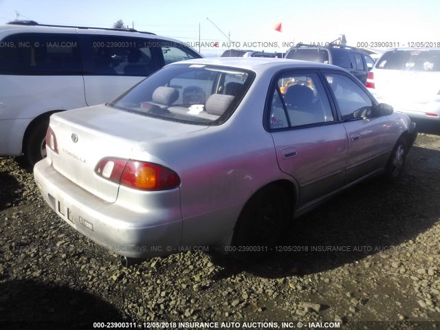 1NXBR12E61Z452473 - 2001 TOYOTA COROLLA CE/LE/S SILVER photo 4