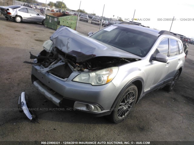 4S4BRDHC8B2387341 - 2011 SUBARU OUTBACK 3.6R PREMIUM SILVER photo 2