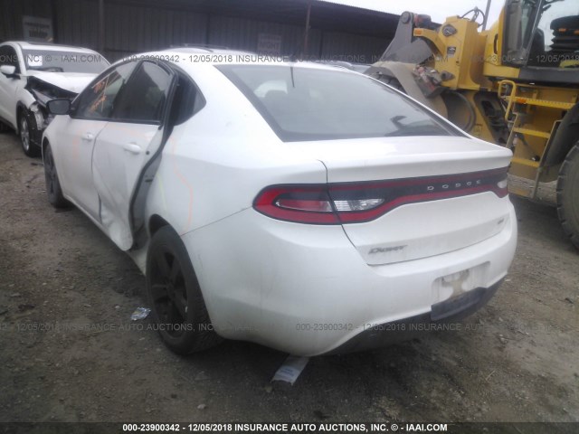 1C3CDFBB2FD128278 - 2015 DODGE DART SXT WHITE photo 3