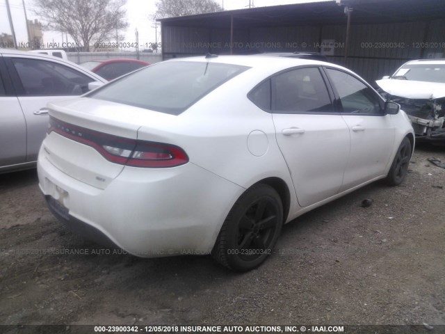 1C3CDFBB2FD128278 - 2015 DODGE DART SXT WHITE photo 4