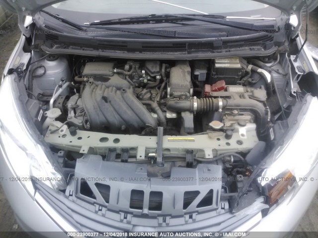 3N1CE2CP6FL387395 - 2015 NISSAN VERSA NOTE S/S PLUS/SV/SL/SR SILVER photo 10