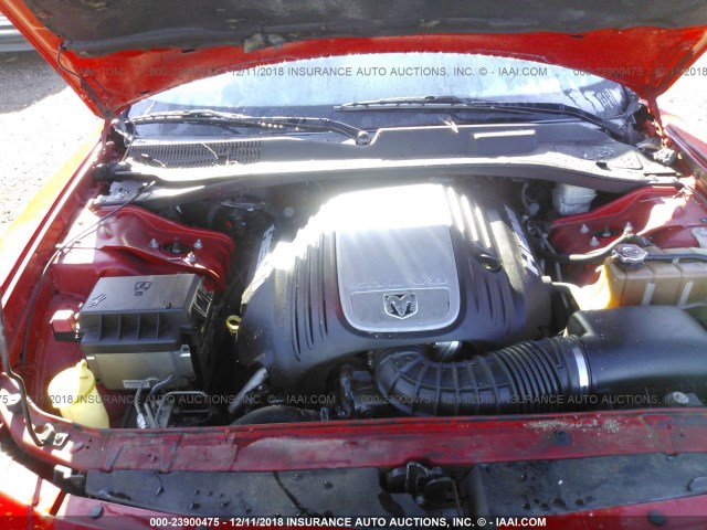 2B3KA53H37H786985 - 2007 DODGE CHARGER R/T RED photo 10