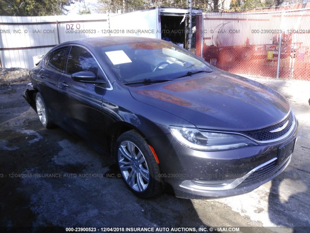 1C3CCCAB9FN751393 - 2015 CHRYSLER 200 LIMITED GRAY photo 1