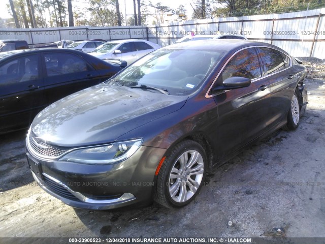 1C3CCCAB9FN751393 - 2015 CHRYSLER 200 LIMITED GRAY photo 2