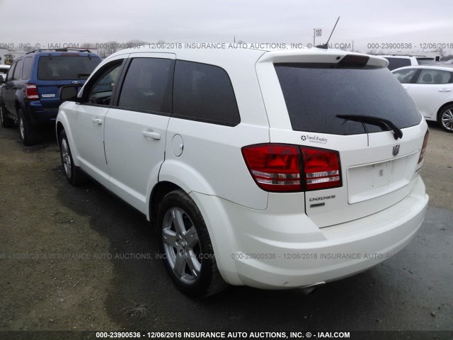 3D4GH57V69T590973 - 2009 DODGE JOURNEY SXT WHITE photo 3