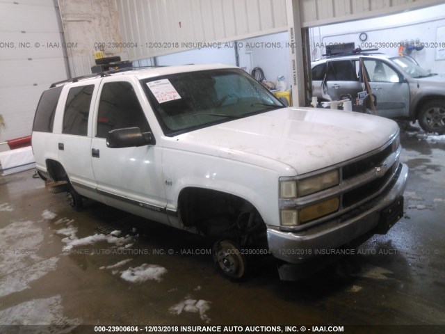 1GNEK13R3XJ561739 - 1999 CHEVROLET TAHOE K1500 WHITE photo 1