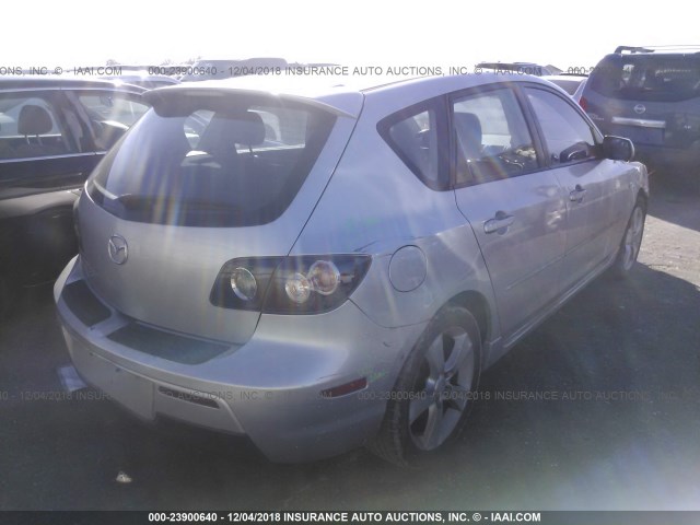 JM1BK143541161683 - 2004 MAZDA 3 HATCHBACK SILVER photo 4