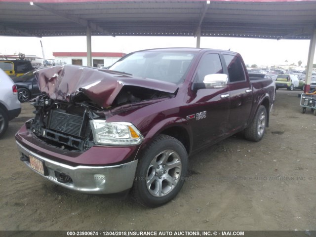 1C6RR7NM1GS252492 - 2016 RAM 1500 LARAMIE RED photo 2