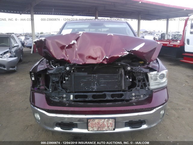 1C6RR7NM1GS252492 - 2016 RAM 1500 LARAMIE RED photo 6