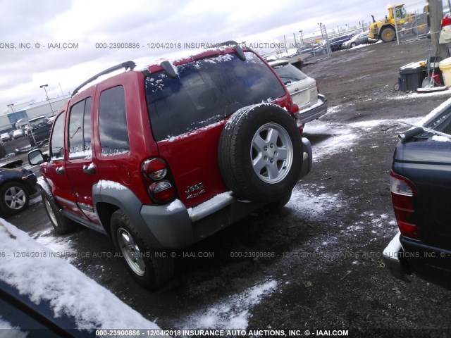 1J4GL48KX5W626446 - 2005 JEEP LIBERTY SPORT RED photo 3