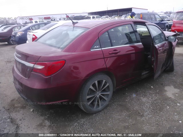 1C3CCBBG6DN736979 - 2013 CHRYSLER 200 TOURING BURGUNDY photo 4