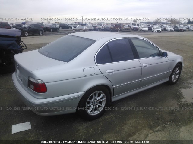 WBADT43413G023942 - 2003 BMW 525 I AUTOMATIC SILVER photo 4