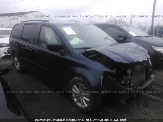 2C4RDGCG4DR568275 - 2013 DODGE GRAND CARAVAN SXT BLUE photo 1