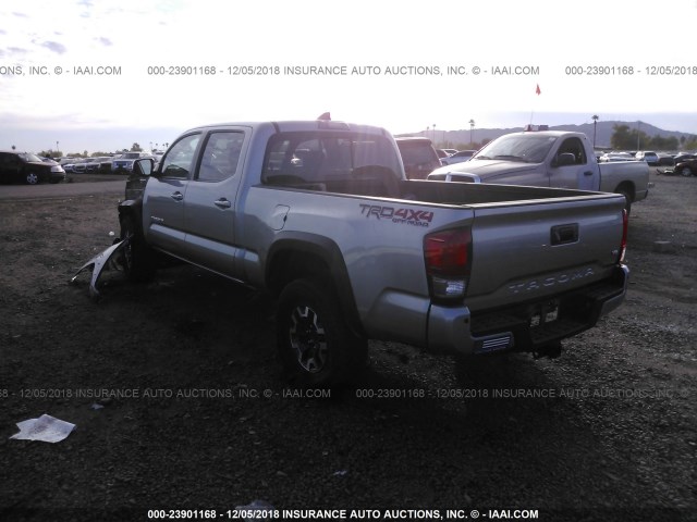 3TMDZ5BN7HM030179 - 2017 TOYOTA TACOMA DBL CAB/SR5/TRD SPORT/OR SILVER photo 3
