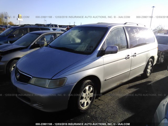 5FNRL18073B099771 - 2003 HONDA ODYSSEY EXL SILVER photo 2