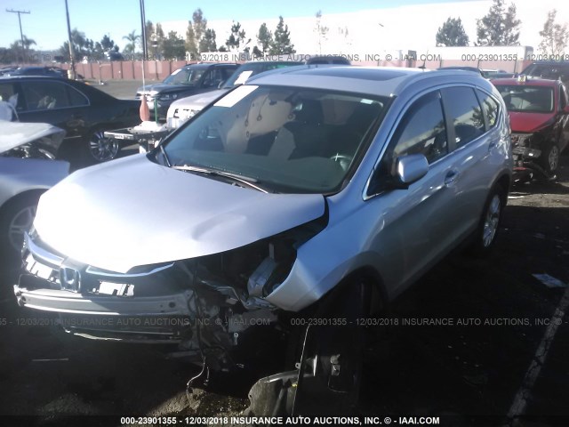 2HKRM3H78FH505018 - 2015 HONDA CR-V EXL SILVER photo 2