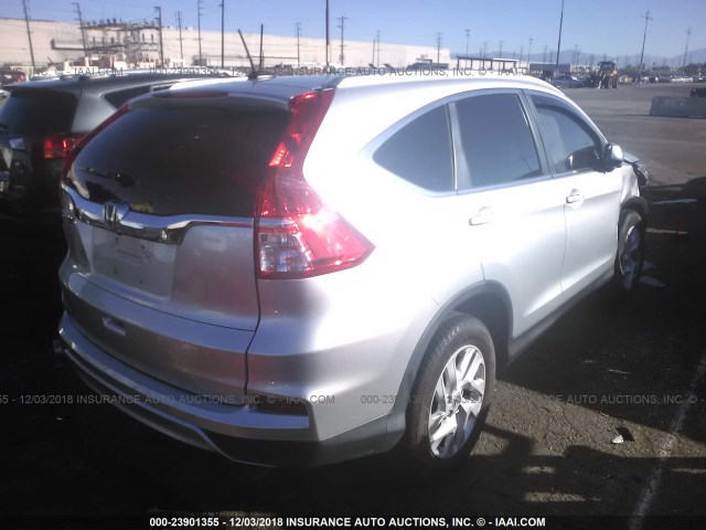 2HKRM3H78FH505018 - 2015 HONDA CR-V EXL SILVER photo 4