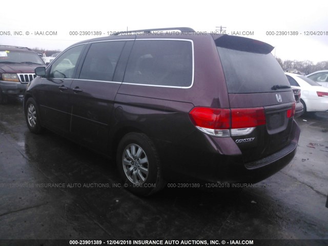 5FNRL38718B114944 - 2008 HONDA ODYSSEY EXL BURGUNDY photo 3