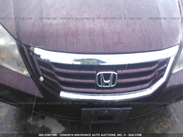 5FNRL38718B114944 - 2008 HONDA ODYSSEY EXL BURGUNDY photo 6