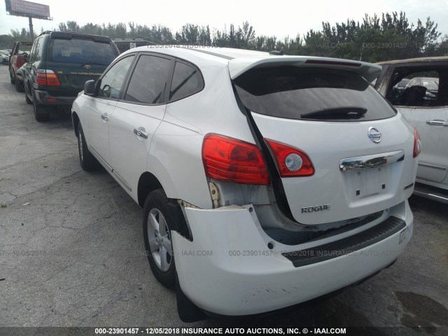 JN8AS5MT7CW254147 - 2012 NISSAN ROGUE S/SV WHITE photo 3