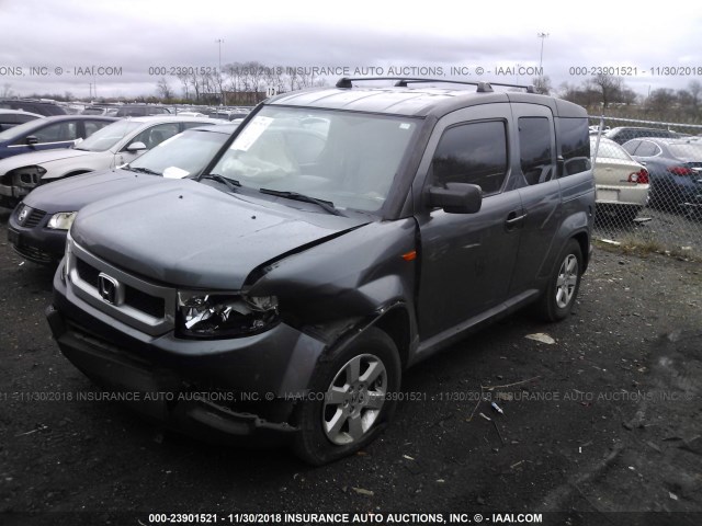 5J6YH18779L001350 - 2009 HONDA ELEMENT EX GRAY photo 2