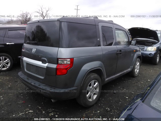 5J6YH18779L001350 - 2009 HONDA ELEMENT EX GRAY photo 4